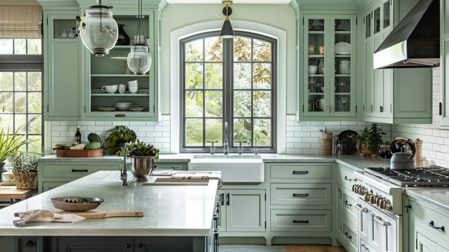 20 Fresh and Stylish Green Kitchen Cabinet Ideas for a Modern Look