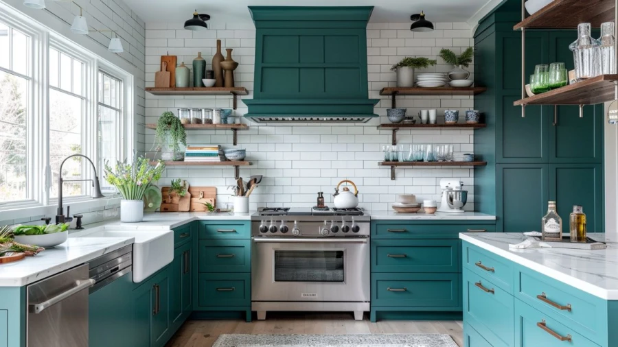 20 Fresh and Stylish Green Kitchen Cabinet Ideas for a Modern Look