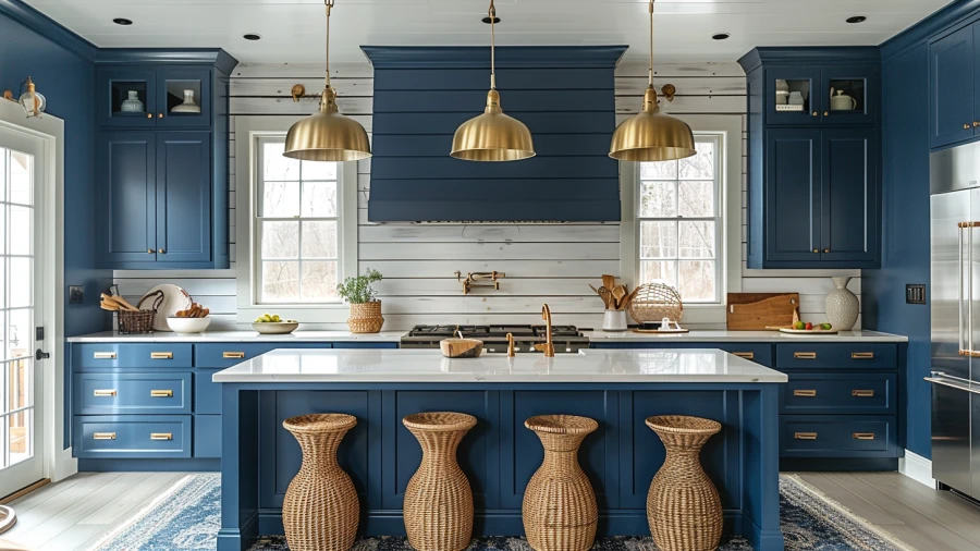 20 Modern Coastal Blue and White Kitchen Ideas