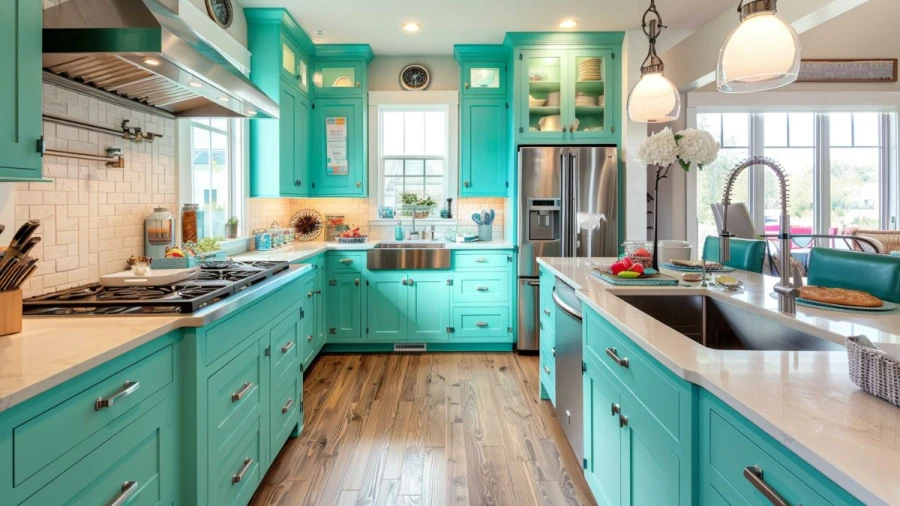 20 Fresh and Stylish Green Kitchen Cabinet Ideas for a Modern Look