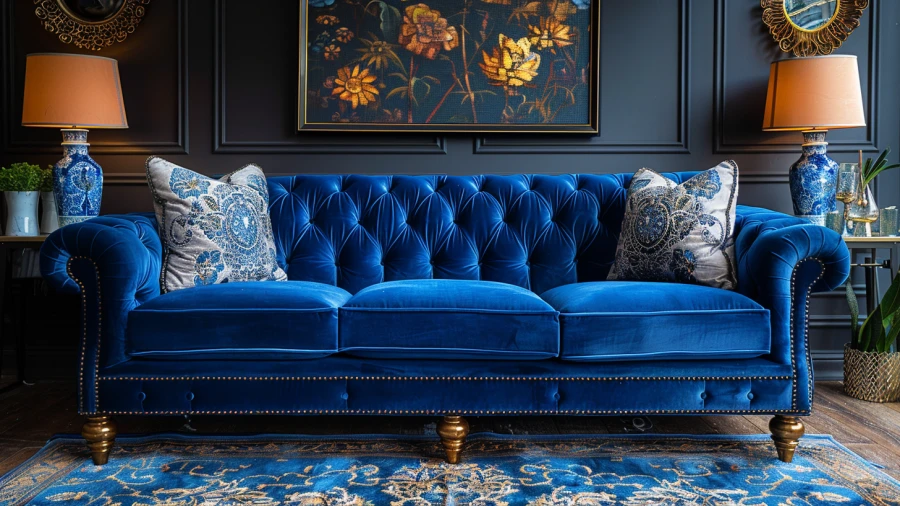 20 Creative Ways to Style Your Blue Couch Living Room