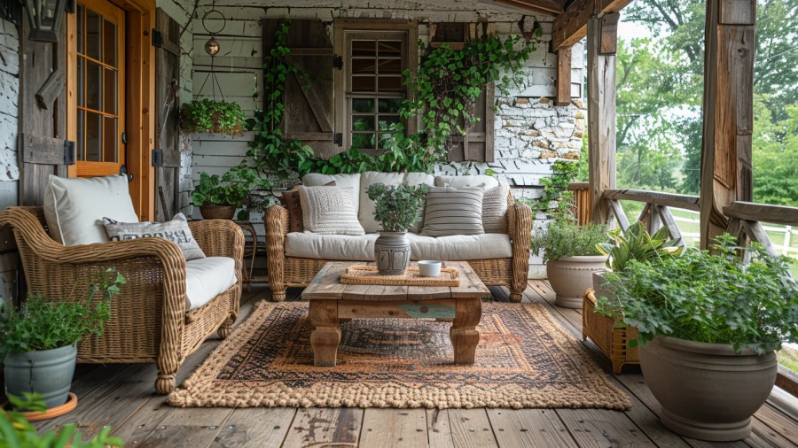 15 Charming Farmhouse Porch Inspirations to Transform Your Entryway into a Cozy Retreat