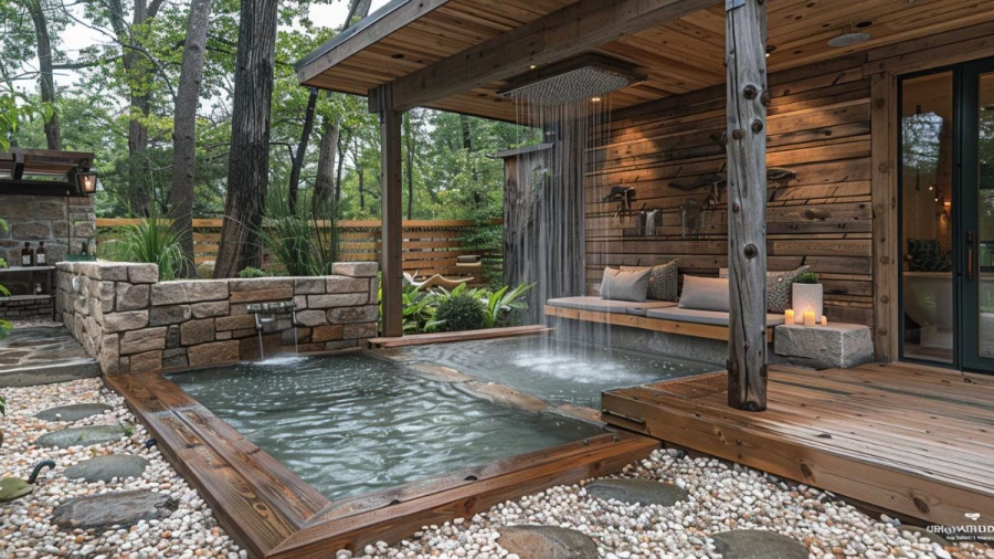 Elegant Rustic Outdoor Shower Ideas for a Cozy Backyard Retreat
