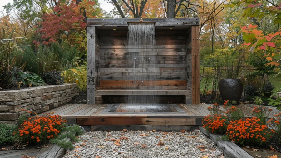 Elegant Rustic Outdoor Shower Ideas for a Cozy Backyard Retreat