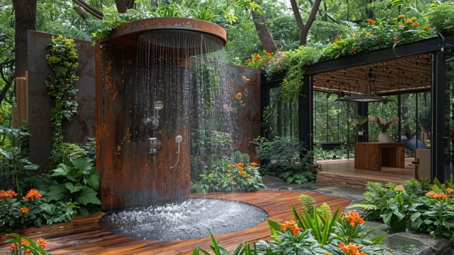 Elegant Rustic Outdoor Shower Ideas for a Cozy Backyard Retreat
