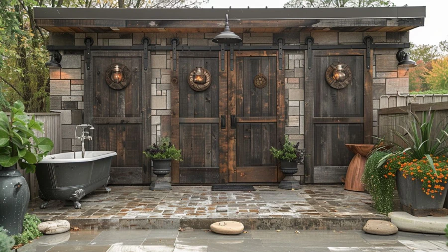 Elegant Rustic Outdoor Shower Ideas for a Cozy Backyard Retreat