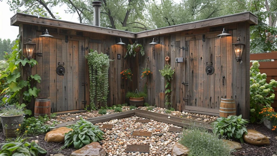 Elegant Rustic Outdoor Shower Ideas for a Cozy Backyard Retreat