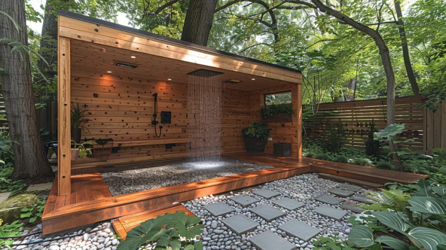 Elegant Rustic Outdoor Shower Ideas for a Cozy Backyard Retreat