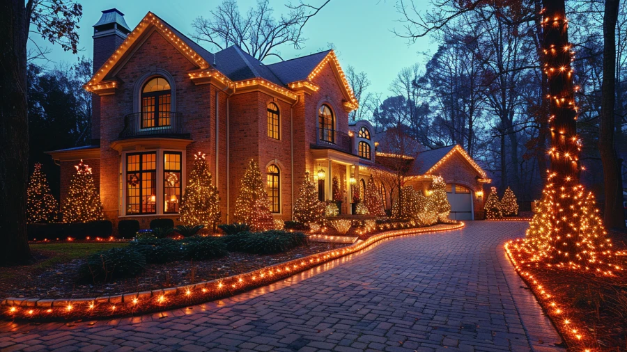 20 Enchanting Outdoor Christmas Light Ideas for Wrapping Porch Columns