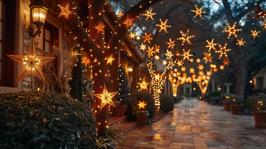20 Enchanting Outdoor Christmas Light Ideas for Wrapping Porch Columns
