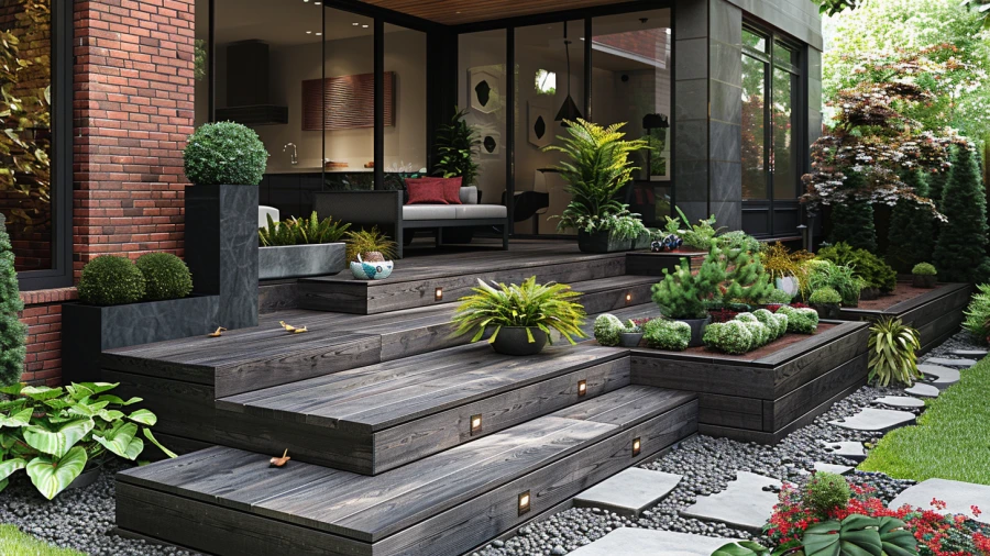 20 Stylish and Unique Composite Deck Stairs Ideas