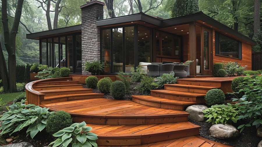20 Stylish and Unique Composite Deck Stairs Ideas