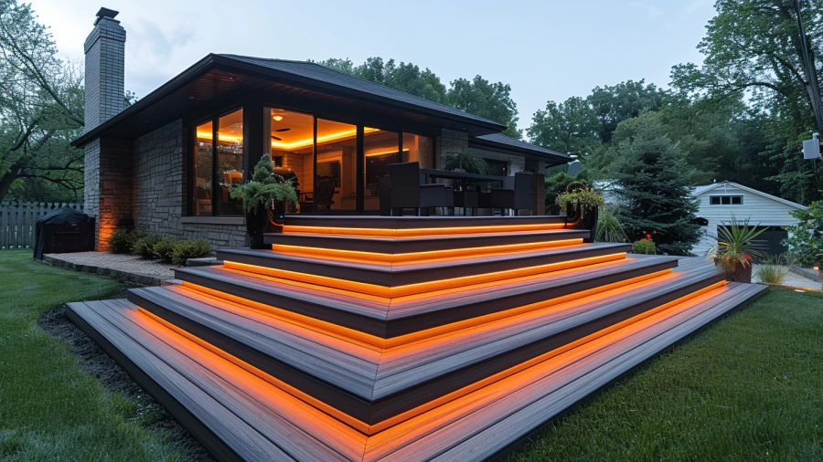 20 Stylish and Unique Composite Deck Stairs Ideas