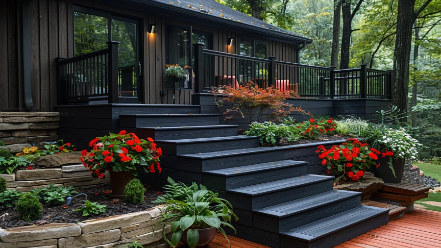 20 Stylish and Unique Composite Deck Stairs Ideas