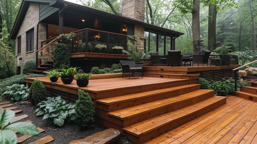 20 Stylish and Unique Composite Deck Stairs Ideas