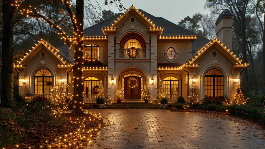 20 Enchanting Outdoor Christmas Light Ideas for Wrapping Porch Columns