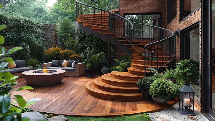 20 Stylish and Unique Composite Deck Stairs Ideas