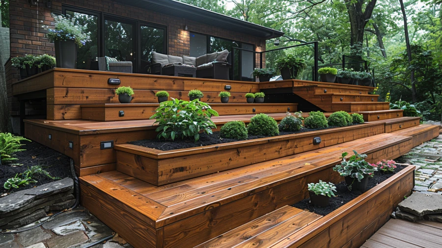 20 Stylish and Unique Composite Deck Stairs Ideas