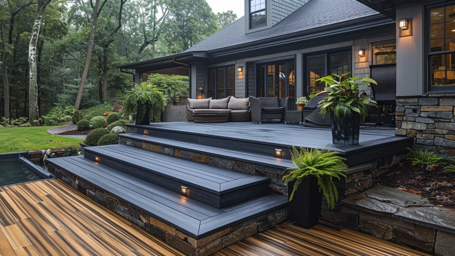 20 Stylish and Unique Composite Deck Stairs Ideas