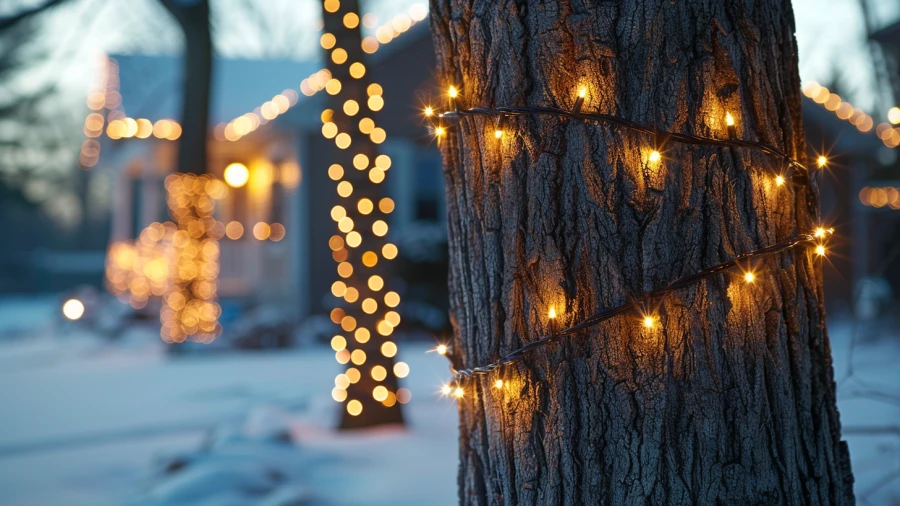 20 Enchanting Outdoor Christmas Light Ideas for Wrapping Porch Columns